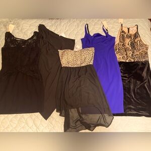 Lot /Bundle of 5 Women’s Medium/size 6 Cocktail Dresses - 2 New with Tags
